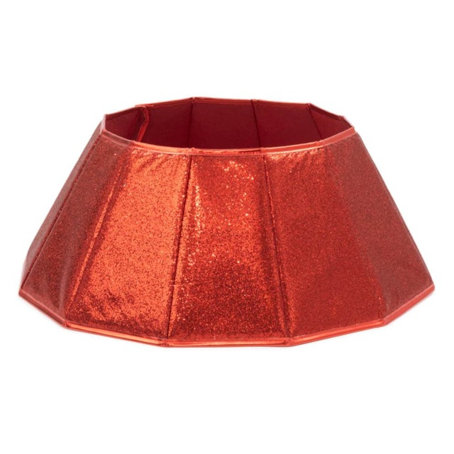 Diamond Glossy Christmas Tree Skirt Red