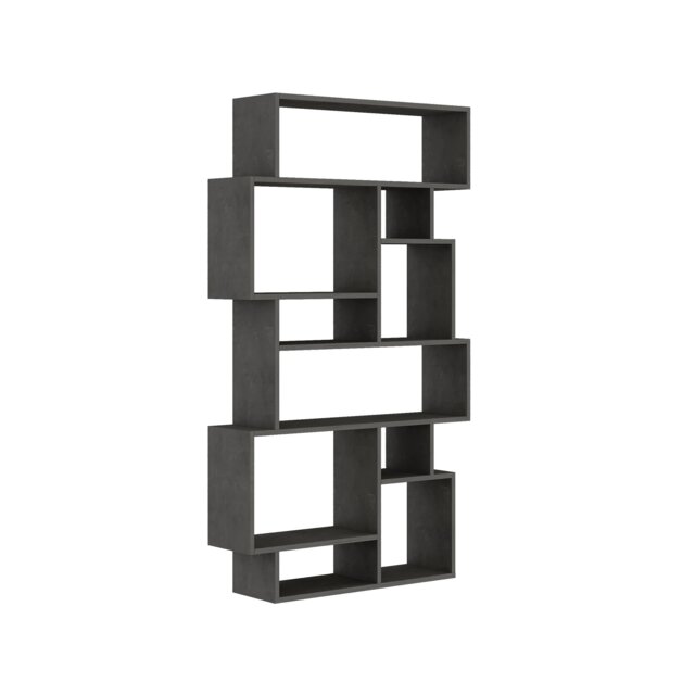 Decortie Karmato Bookcase 96x25x169cm Retro Grey