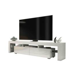TV Unit TV Stand White High Gloss Media Console Sideboard Storage Cabinet 200cm