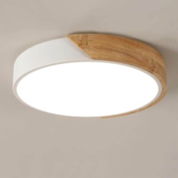 LED Ceiling Light Round Wood 24W Indoor
