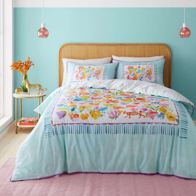 Appletree Festival Duvet Cover Set Duck Egg