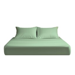 Microfibre Soft Touch Fitted Sheet 25cm Skirt Plain Dyed Bed Linen Blue Blue Duck Egg Blue Super King