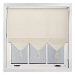 170cm Triangle Edge Sheer Linen Roller Blind Metal Fittings