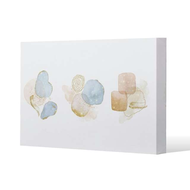 beige watercolor illustration & elements (Canvas Print) Cream