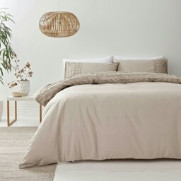 Bianca Origami Stone Duvet Cover Set Grey Single
