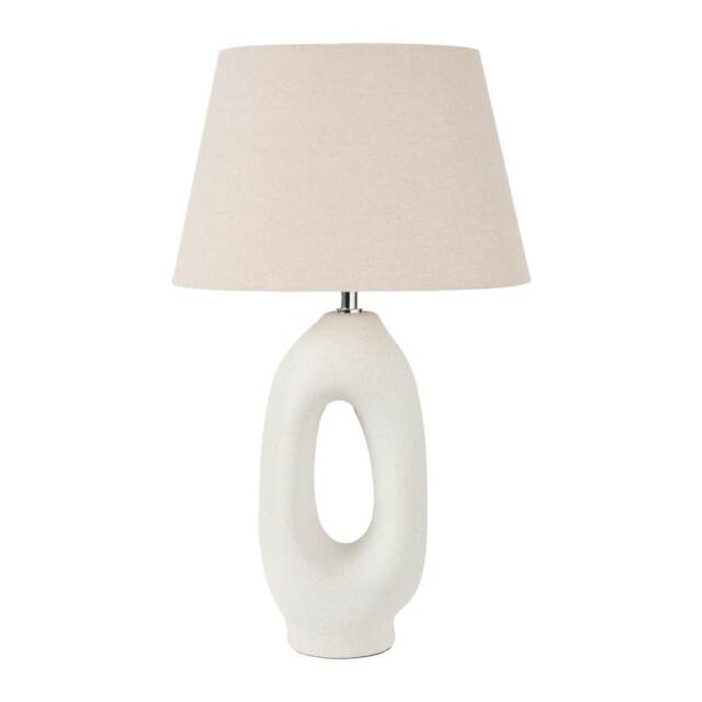 Natural Organic Tall Ceramic Table Lamp