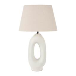 Natural Organic Tall Ceramic Table Lamp