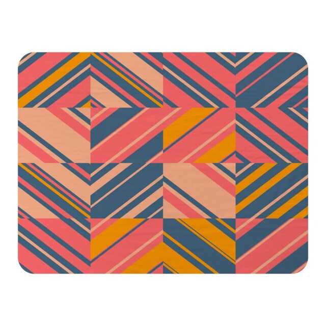 Striped Bright Geometric Pattern Blanket Multi