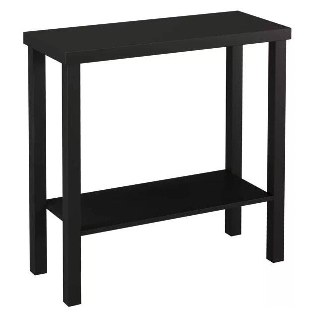 URBNLIVING 2 Tier Wooden Console Table Narrow Hallway Storage Unit Multi Black 1