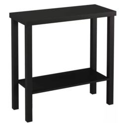 URBNLIVING 2 Tier Wooden Console Table Narrow Hallway Storage Unit Multi Black 1