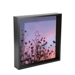 "Nicola Spring 3D Deep Box Photo Frame - 12 x 12"" - Black"