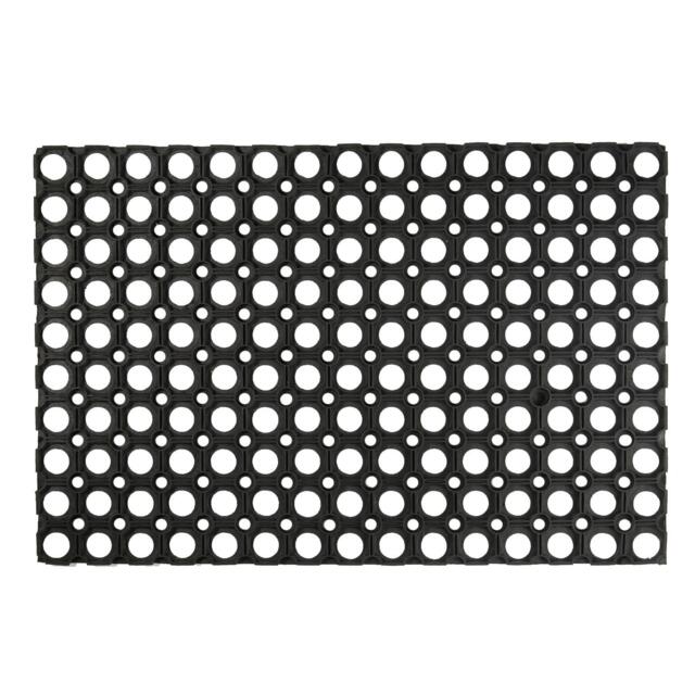 Nicola Spring Heavy Duty Door Mat - 60 x 40cm - Rubber Indoor Outdoor Floor Mat Dirt Trapper Rug Non Slip Doormat