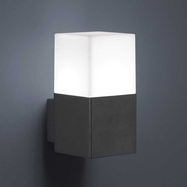 CGC AMARA Dark Grey & White Cube Outdoor Wall Light