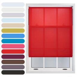 105cm Wide Daylight Roller Blind 165cm Drop Red Red