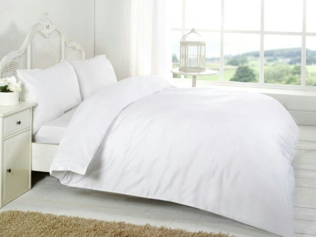 Egyptian Cotton 200 Thread Count Flat Sheet 100% Cotton - White - King