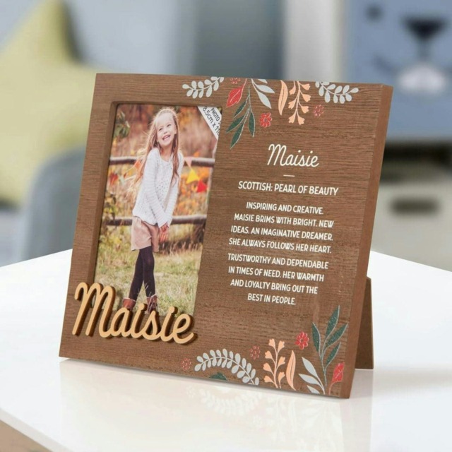History & Heraldry Pre-Personalised Kids Wooden Picture Frame - Maisie