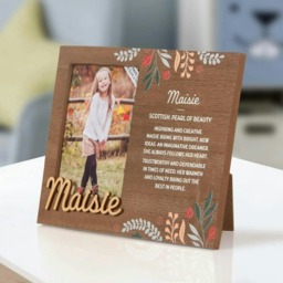 History & Heraldry Pre-Personalised Kids Wooden Picture Frame - Maisie