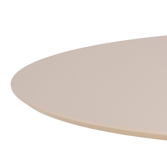 Ibiza Round Beige Dining Table with 4 Batilda Dining Chairs Cream/Oak