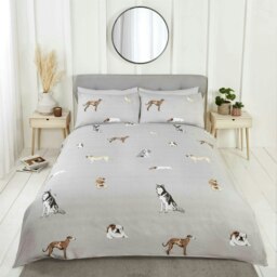 Paws and Tails Duvet Cover Set Grey - Single