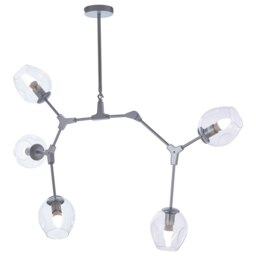 Orsina 5 Arm Silver Finish Pendant Light
