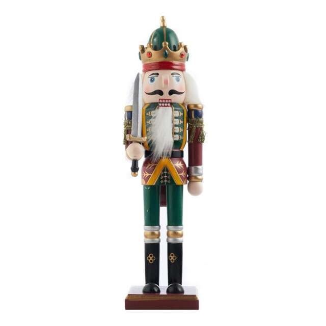Living and Home Wooden Nutcracker Soldier Figurine Christmas Ornament