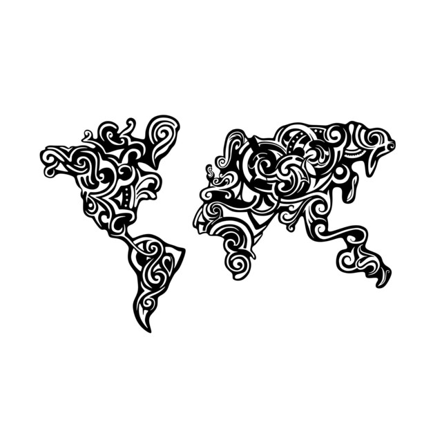 Decortie Tribal Metal Wall Art 100x61cm Black