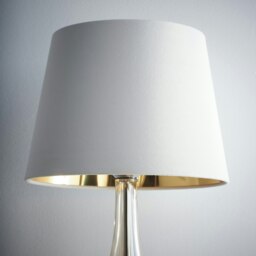 "14"" Cream Velvet Empire Light Shade Gold Inner Cream"