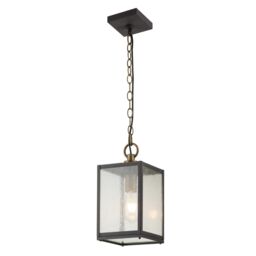 Kichler Lahden Outdoor Pendant Ceiling Light Weathered Zinc, IP44