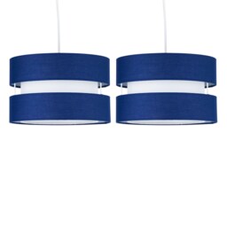 Set of 2 Benni - Navy Blue 26cm Pendant Shades Blue Medium 2