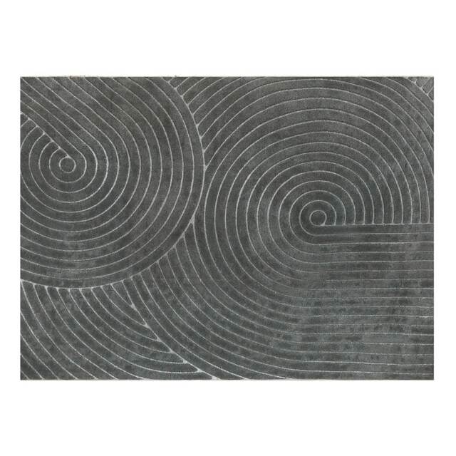 Marlow 120x160cm Plush Velvet Area Rug Washable Non Slip Floor Mat Living Room Grey Grey