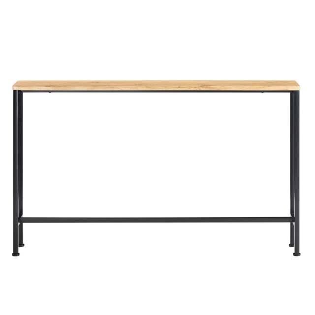 SoBuy Industrial Console Table, Light Oak & Black, 47.2 x 7.9 x 31.9 in, 5.9 kg - FSB19-L-E