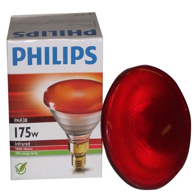 Philips Infrared PAR38 ES Lamp Red Red 175 Watt 1