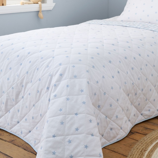 Bianca Mini Star & Stripes Cotton Reversible Bedspread