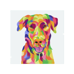Amazing Illustration of Dog Pop Art Designer Splash Back White