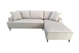 The Milano Edge 3 Seater Left Hand Corner Sofa in Grey or Beige Cream One Size