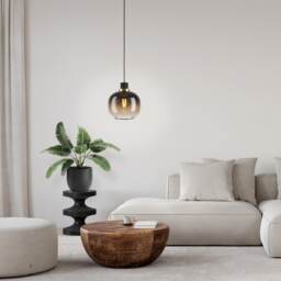 EGLO Oilella 1-Light Black To Brown Gradient Steel Pendant