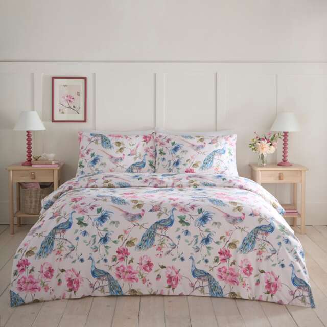 Portfolio Home Selene Floral Birds Soft Bed Linen Bedding Duvet Cover Set With Pillowcase Multi King