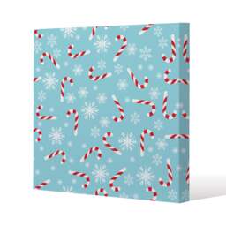 Candy canes and snowflakes (canvas) / 90 x 90 x 4cm Multi