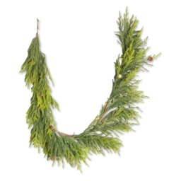 Araucaria Garland With Mini Pine Cones 180cm PE Material Garlands For Door Decoration