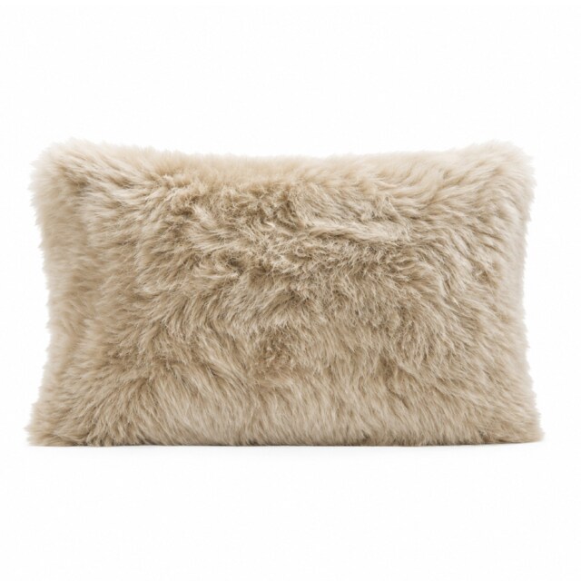 SNUGRUGS Sheepskin Soft Natural Wool Cushion, Cotton Backing, Inner Included