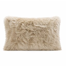 SNUGRUGS Sheepskin Soft Natural Wool Cushion, Cotton Backing, Inner Included