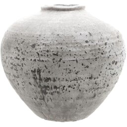 Hill Interiors Regola Ceramic Stone Effect Vase - Stone - 31cm x 35cm x 35cm