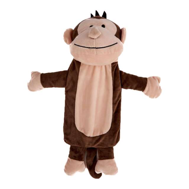 K Collection Monkey 3D 750ml Hot Water Bottle And Cover Brown Brown/Beige One Size 1