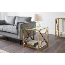 Stylish Gold Chrome Frame Lamp Table Silver Silver