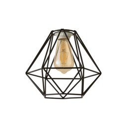 ValueLights Diablo Black Metal Basket Ceiling Pendant Shade Black