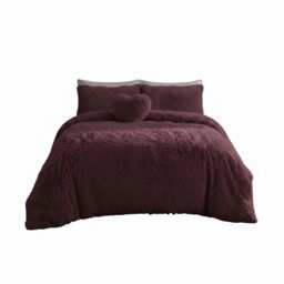 Super Fluffy Duvet Cover Ultra Soft, Cloud-Like Comfort Snug Sleep Purple Super King