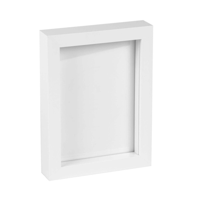 "Nicola Spring 5 x 7"" Photo Frame - 3D Photo Frame Picture Frame Box Portrait Display Case with Spacer (20 x 15cm)"