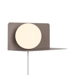 Nordlux Lilibeth Indoor Wall Light Brown Metal Sensor E14 Shelf - Plug In or Mains Powered , IP20 Brown Brown
