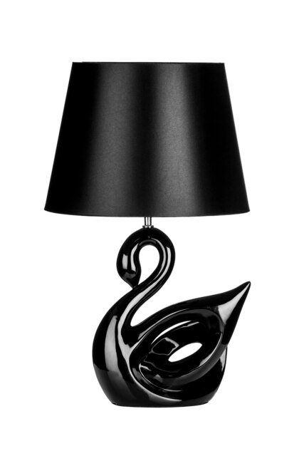 Orsina Beth Swan Black Polyresin Table Lamp
