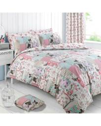 Velosso Boutique Printed Cotton Blend Pink Duvet Cover and Pillowcase Set Pink Single